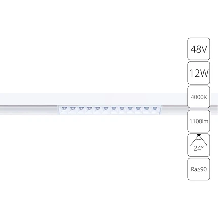 Магнитный трековый светильник Arte Lamp LINEA A4664PL-1WH